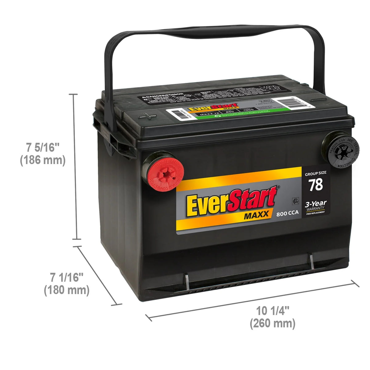 Group Size 78 12 Volt 800 CCA Lead Acid Automotive Battery Z156
