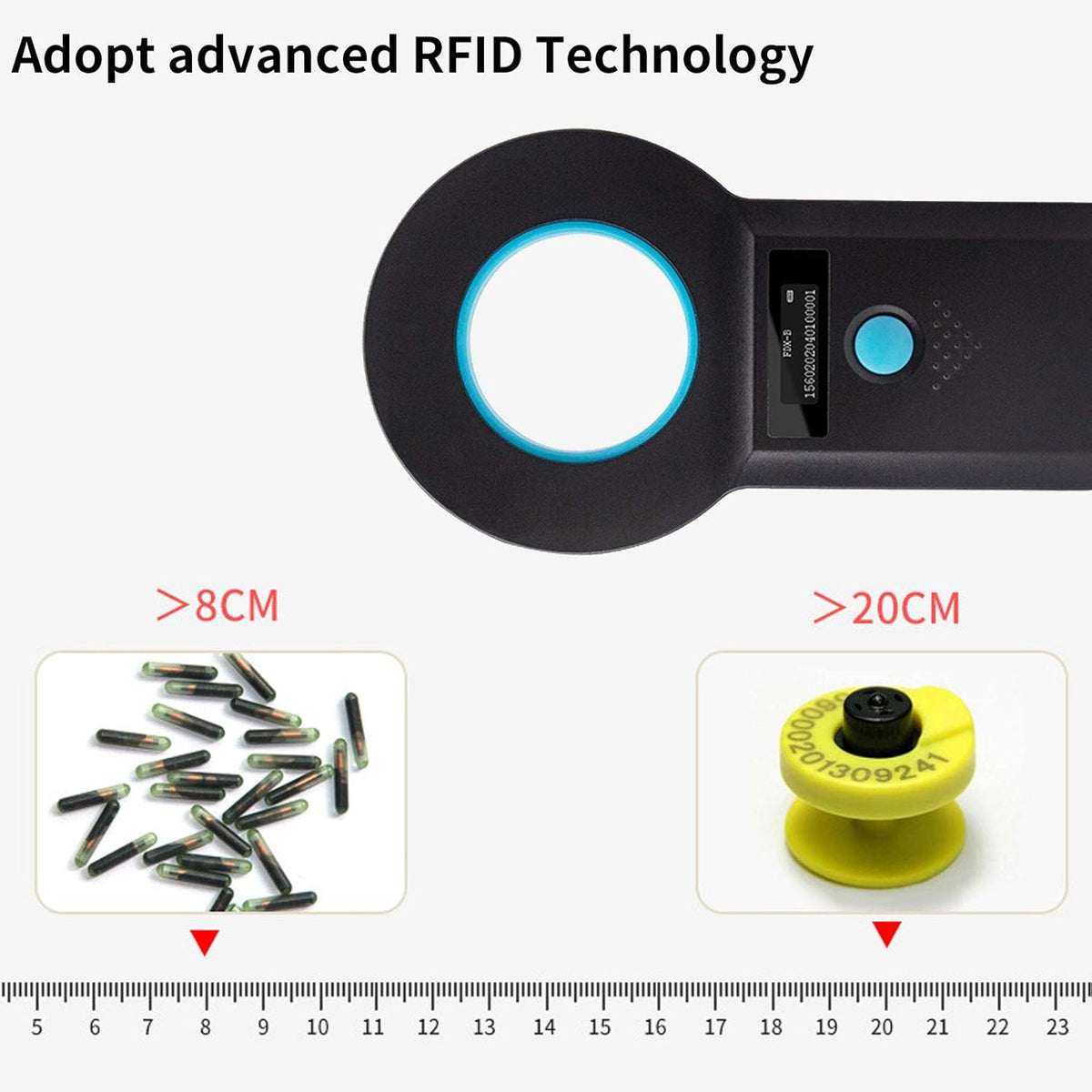 Bluetooth Animal Microchip Tag Reader Scanner T416