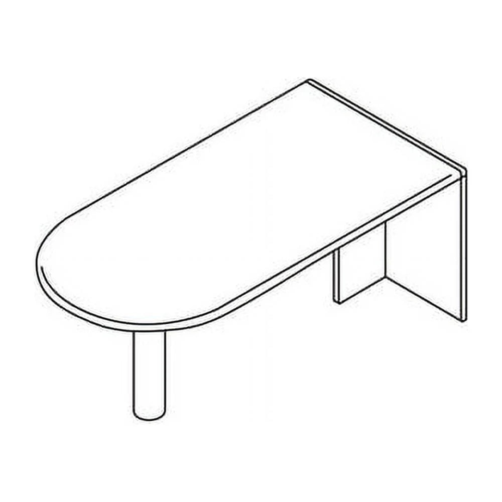 Laminate Mahogany Peninsula Desk O818865