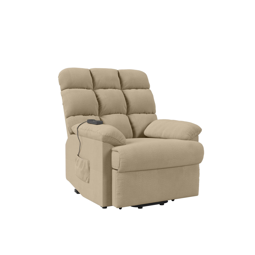 Khaki Microfiber Power Lift Recliner T507