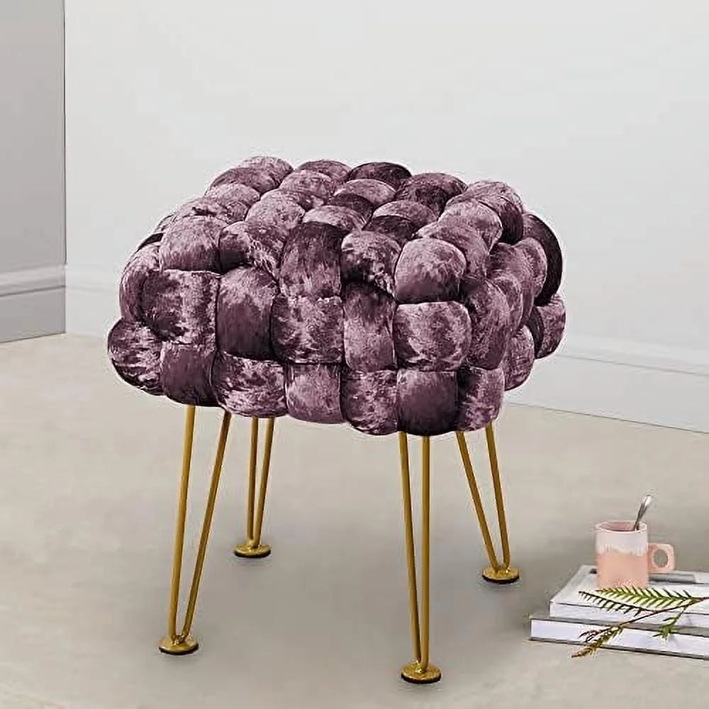 Black Soft Upholstered Ottoman Bench 16"x16"x16" E568488