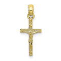 10k Gold Mini Crucifix Pendant Necklace O363