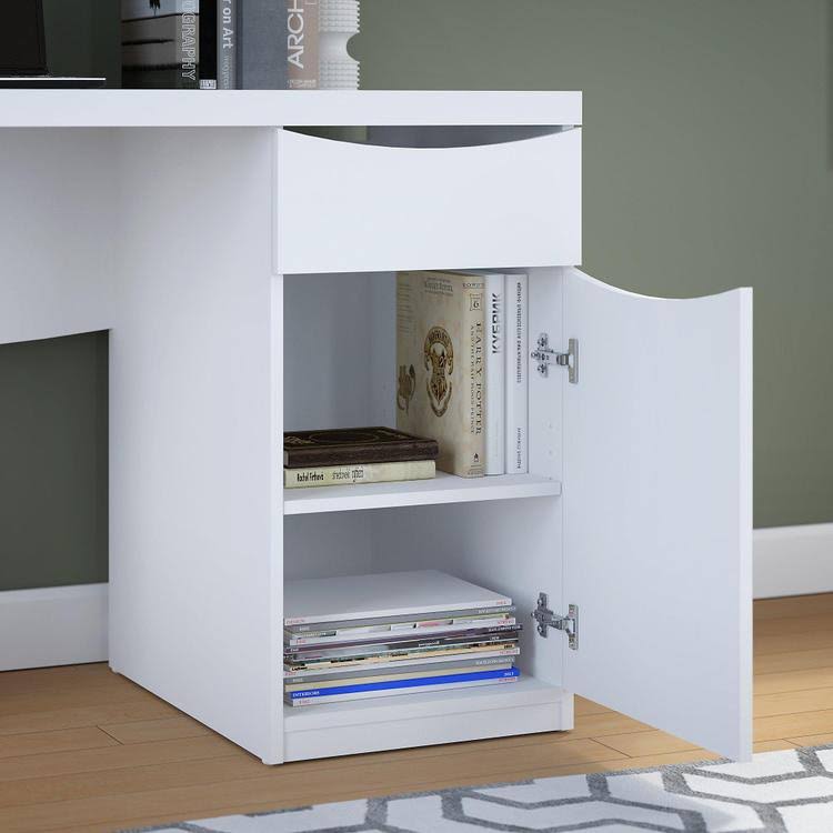 Classic Black Computer Desk and Bookcase Set P98831
