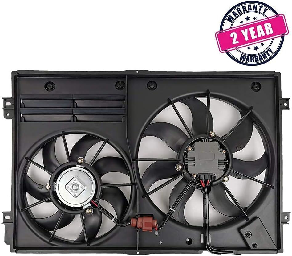 Dual Radiator & Condenser Cooling Fan Assembly for Volkswagen Jetta 2.0L VW Tiguan Audi A3 TT U239468