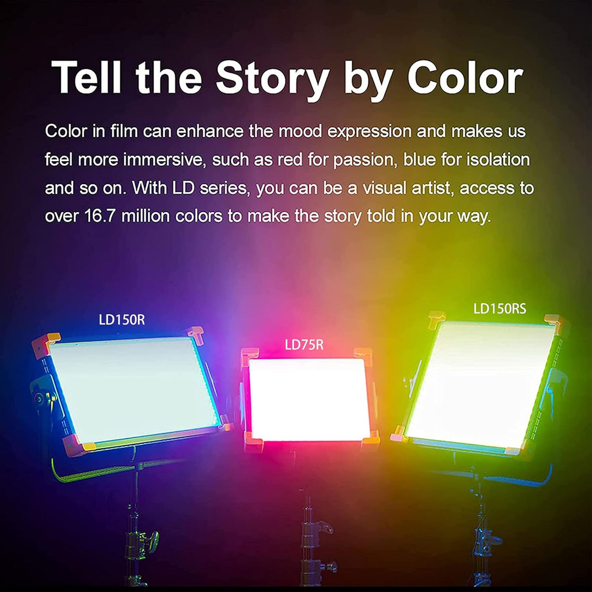 RGB Panel Light 75W CRI 96 TLCI 97 2500-8500K LED Video Light X6534