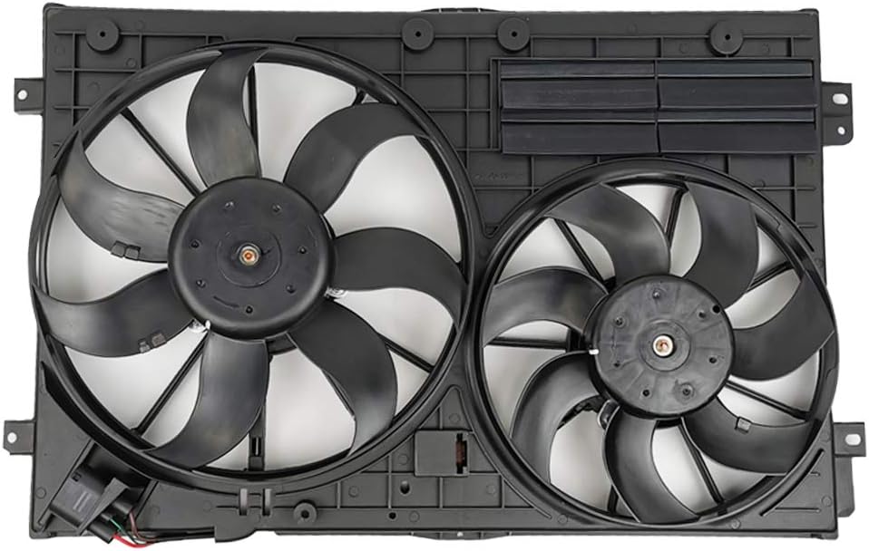 Dual Radiator & Condenser Cooling Fan Assembly for Volkswagen Jetta 2.0L VW Tiguan Audi A3 TT U239468