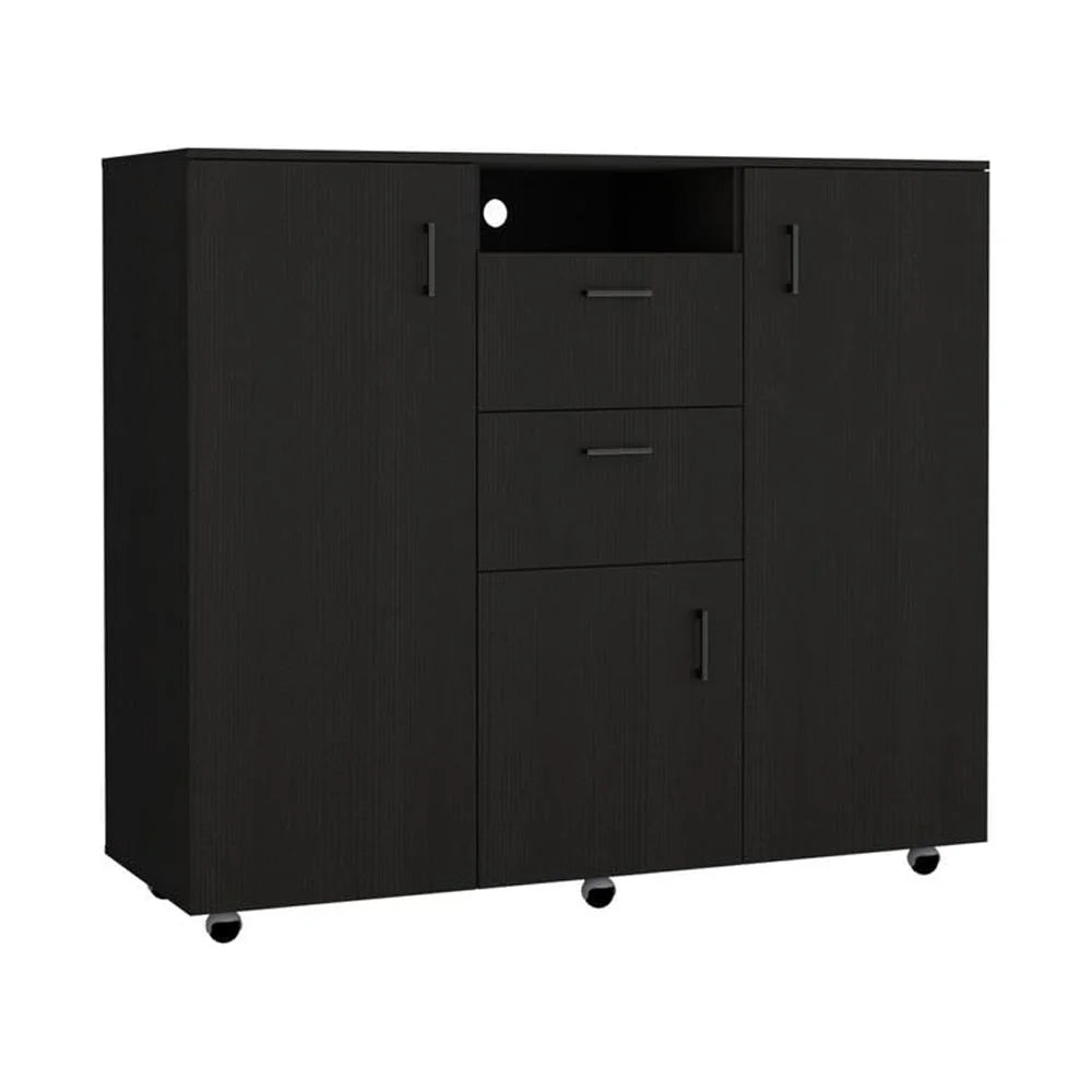 Black Double Door Cabinet Dresser T50209