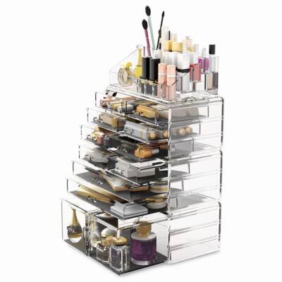 Clear 12 Drawer Makeup Cosmetic Organizer J677142