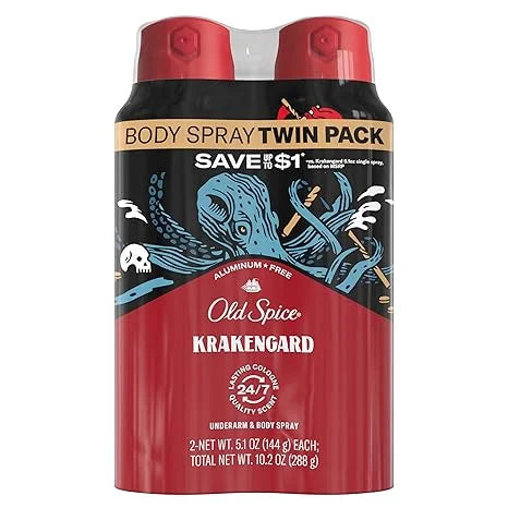 Aluminum Free Body Spray 5.1 Oz Pack of 2 E439