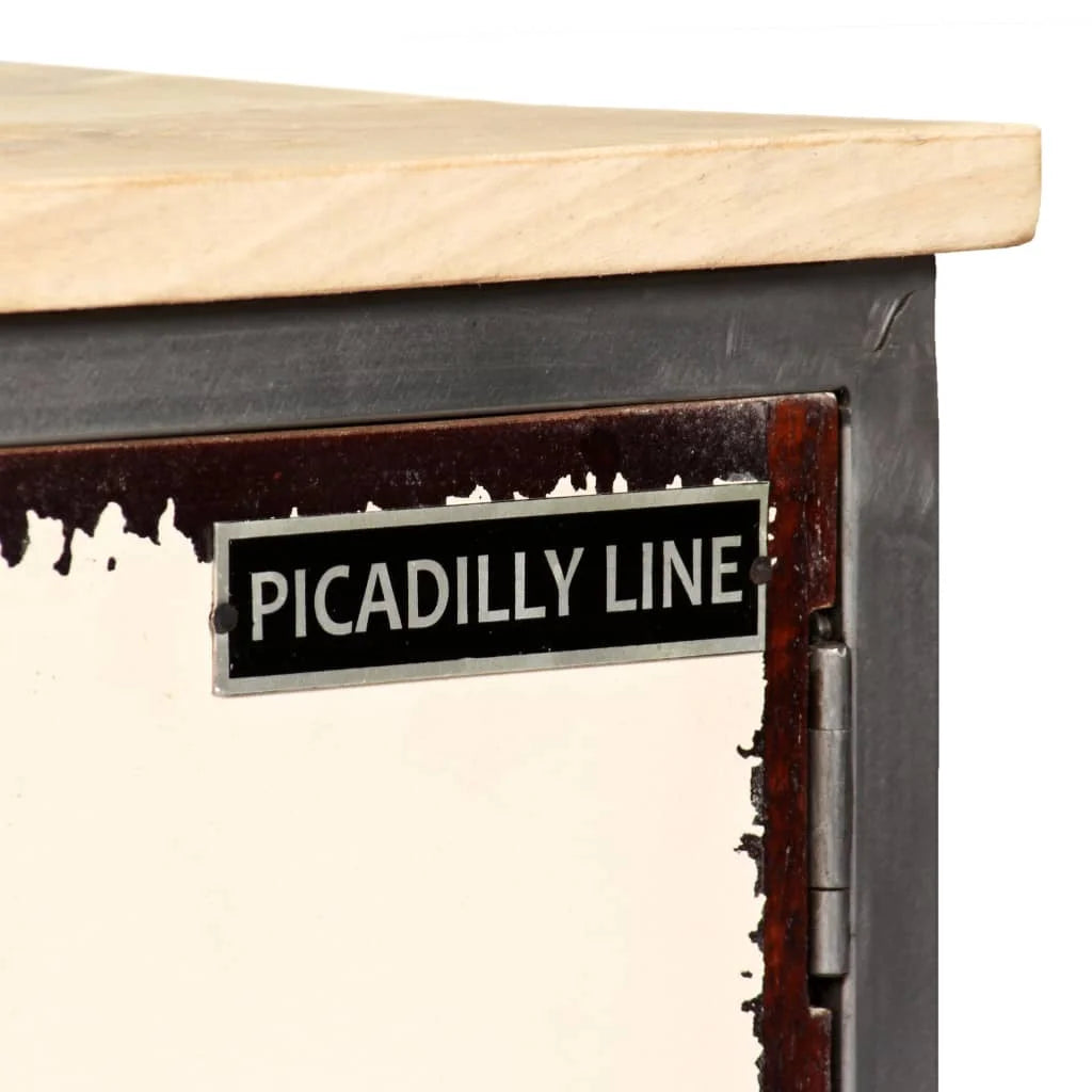 Solid Wood Mango and Steel TV Stand J79475