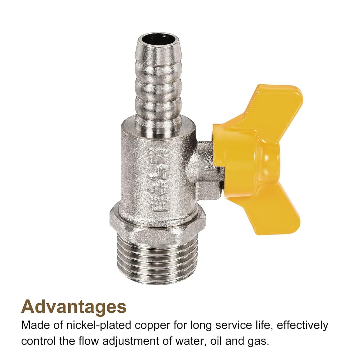 Brass Ball Valve 1/2BSPT Male 180 Degree Lever Handle Pack of 2 T73786