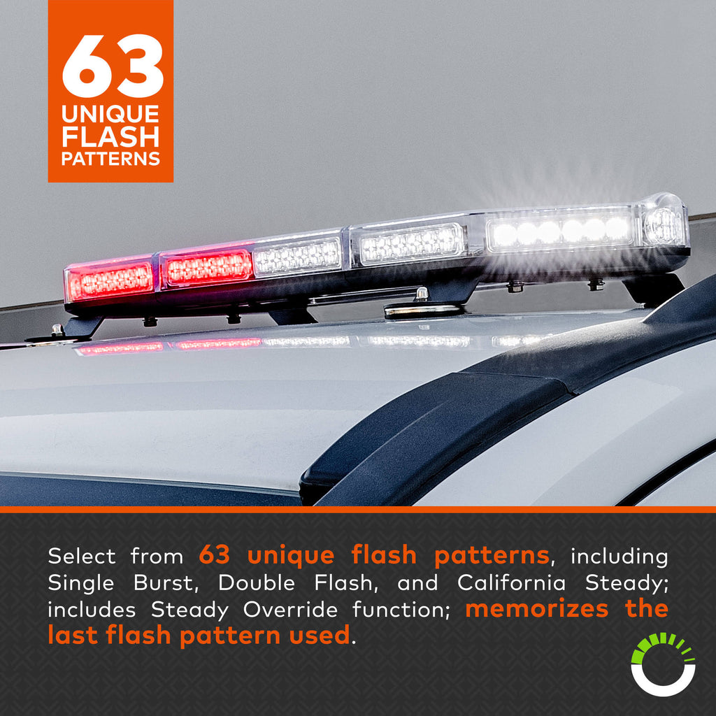 Green 80W LED Emergency Strobe Light Bar S911
