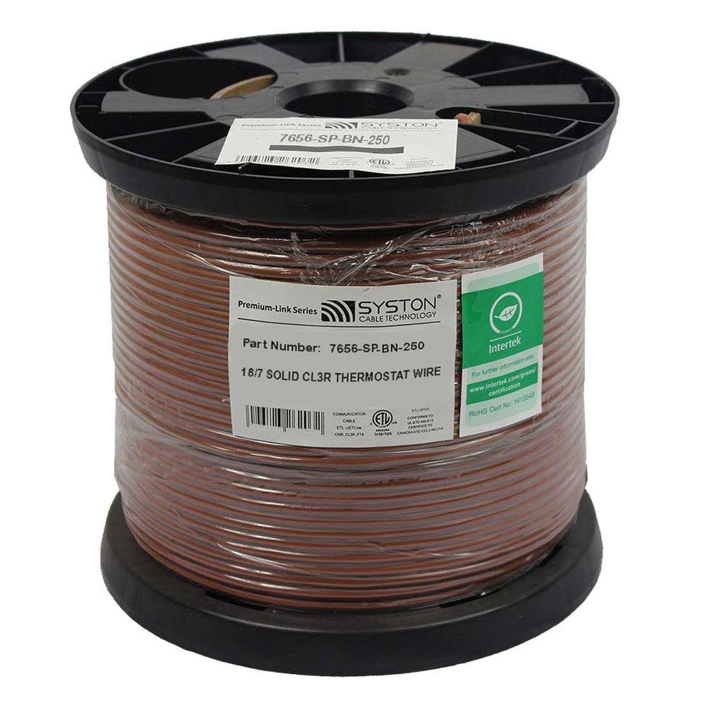 250 ft 20/7 Brown Solid CL3R Thermostat Wire C984