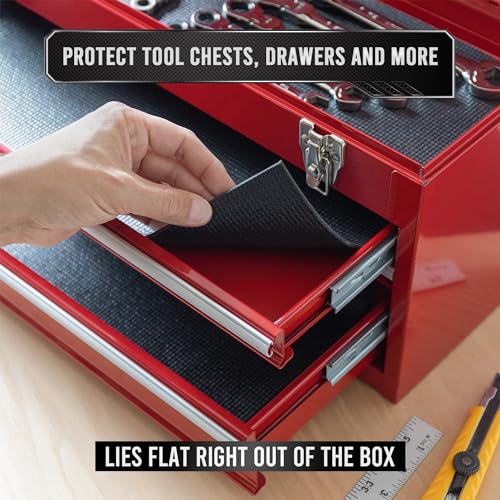 Black 24" x 10 ft Tool Box Drawer Liner C735