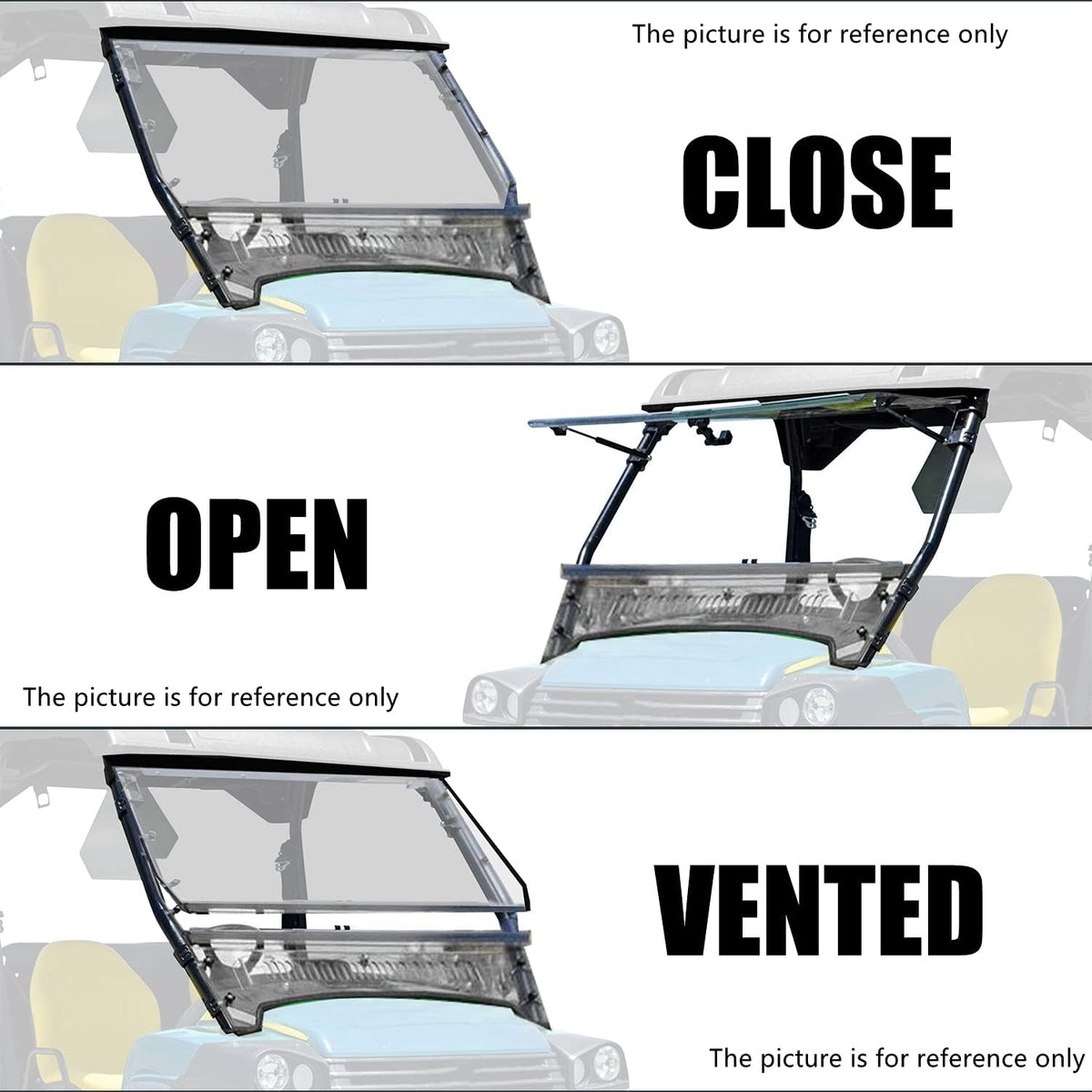 Clear Folding Non-Scratch Resistant Flip Windshield S427979