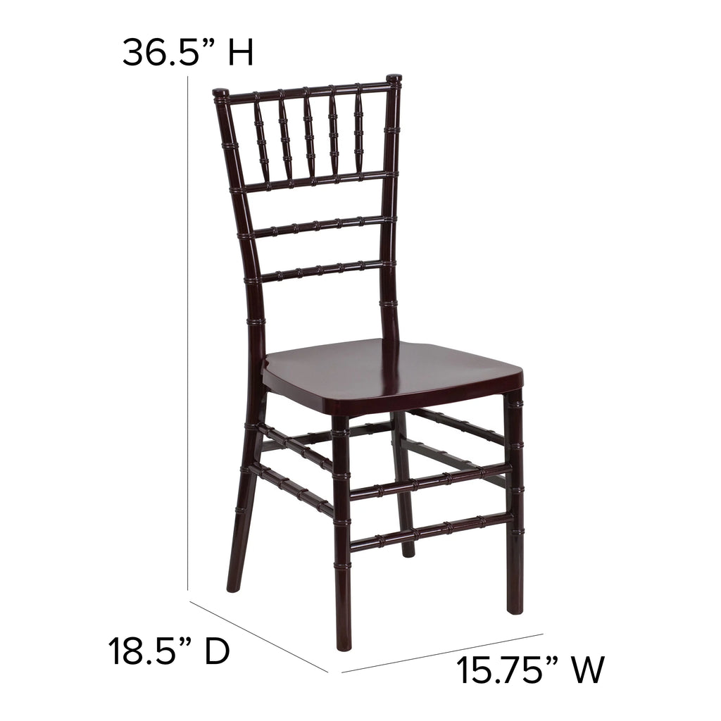 Mahogany Resin Stacking Chiavari Chair G204