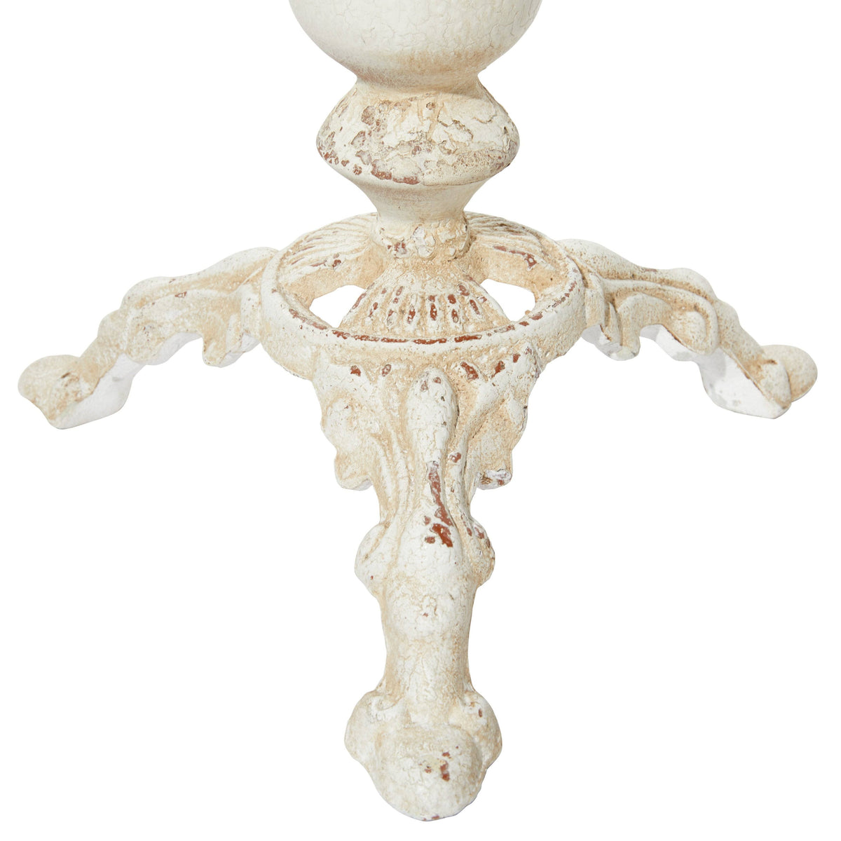 Vintage White Metal Candle Holders, Set of 2 S3242