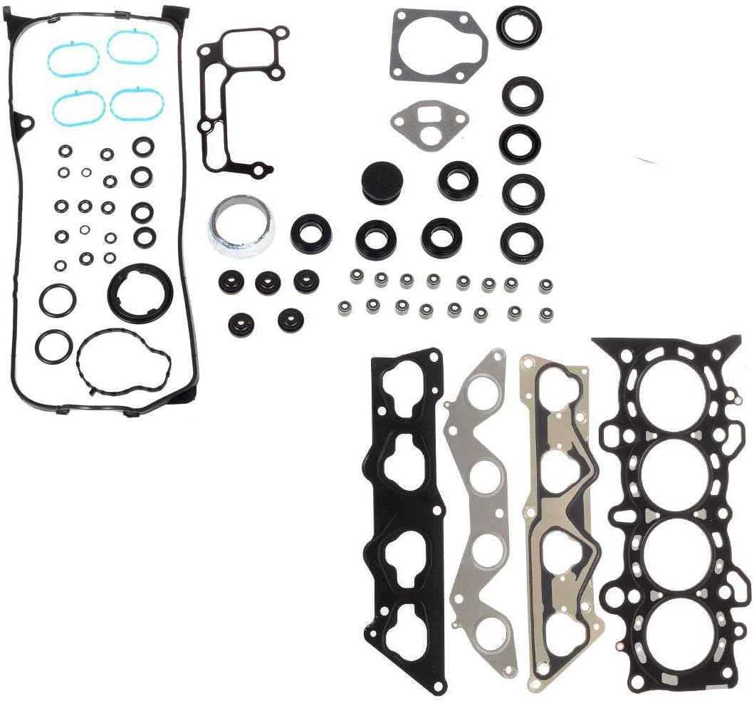 Head Gasket Set with Head Bolts Compatible with Civic DX LX 2001-2005 VTEC D17A1 1.7L Pack of 2 C107013