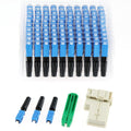 100pcs Fiber Optic Quick Connector with Matched Tools, Single Mode SM 9/125 Mechanical Fast Connectors, Pack of 2 M4726