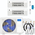 18,000 BTU 2 Zone Ceiling Cassette Ductless Air Conditioner and Heat Pump B99504