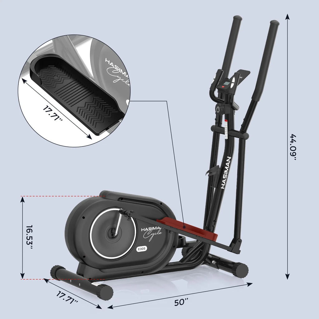 Silent Magnetic Elliptical Bike Stationary Exercise Machine O377653