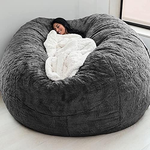 7ft Soft Fluffy Gigantic Fur Bean Bag Chair Cover A995