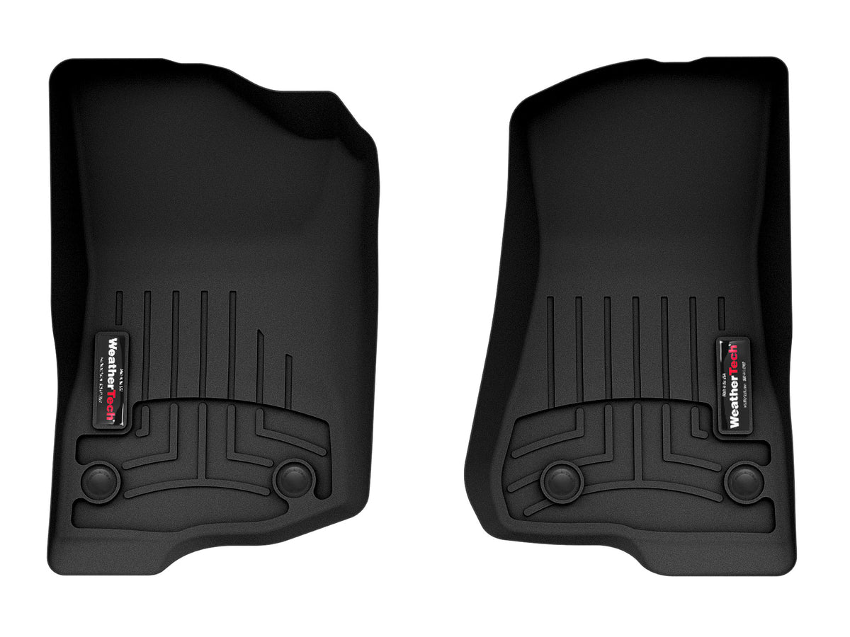 Custom Fit FloorLiners for Jeep Gladiator, Wrangler 2-Door, Wrangler 4-Door, 1st Row, Black Y2505