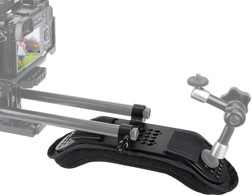 Shoulder Mount Support System for Video Camcorder Camera DSLR Rig (15mm Railblock) Pack of 2 V288323