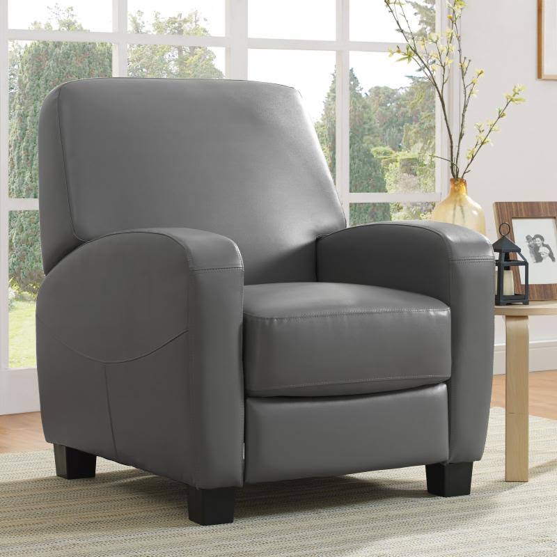 Faux Leather Home Theater Recliner Black F5674