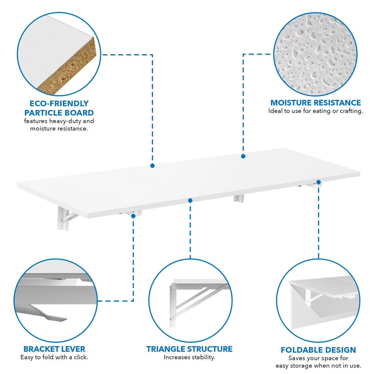 Wall Mounted Drop Leaf Table U48821