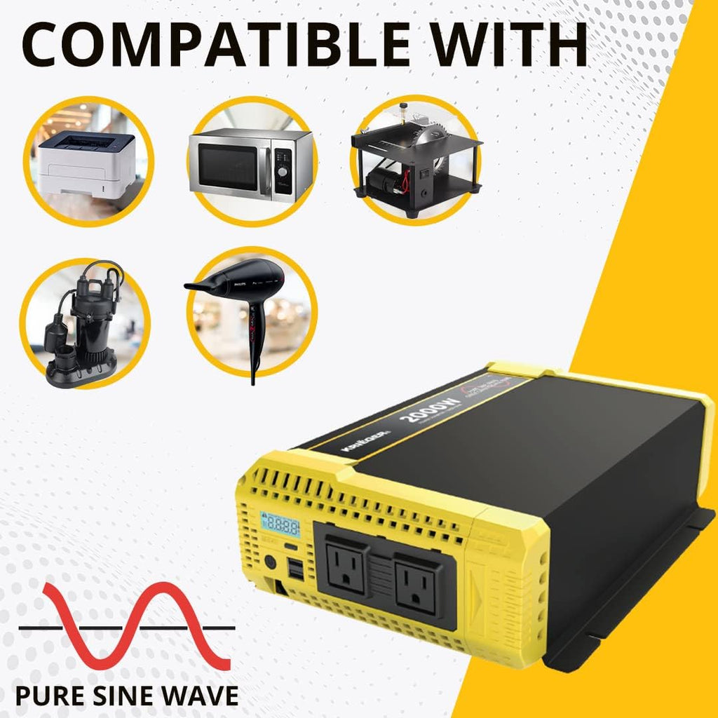 2000 Watt 12V Pure Sine Power Inverter D829081