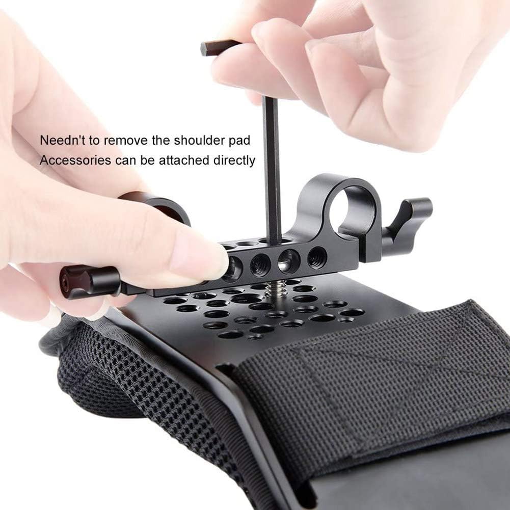 Shoulder Mount Support System for Video Camcorder Camera DSLR Rig (15mm Railblock) Pack of 2 V288323