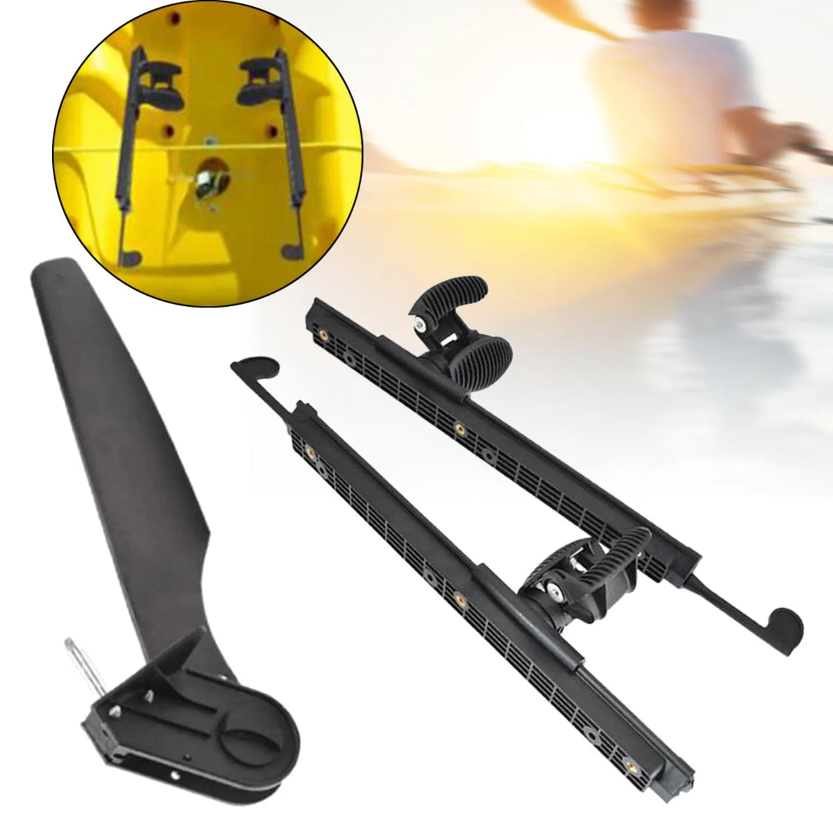 Kayak Rudder with Foot Brace Pedals T7752