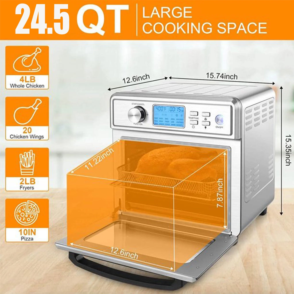 16 in 1 24.5QT Stainless Steel Air Fryer Oven W80247