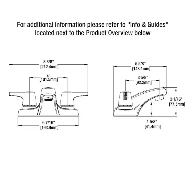 2-Handle Low-Arc Bathroom Faucet in Chrome U205754