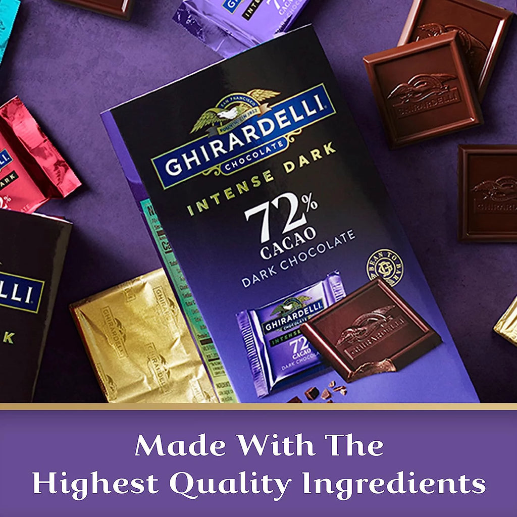 72% Cacao Dark Chocolate Squares (Pack Of 3) G350