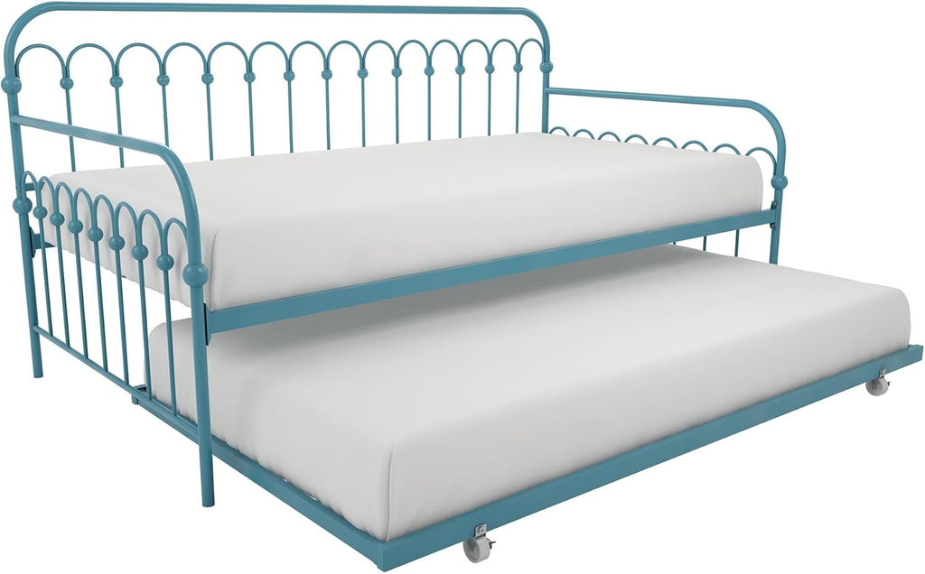 White Twin Metal Daybed and Trundle F118