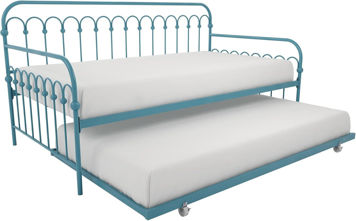 White Twin Metal Daybed and Trundle F118