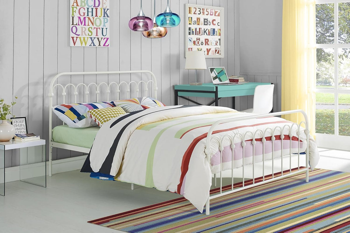 White Twin Metal Daybed and Trundle F118