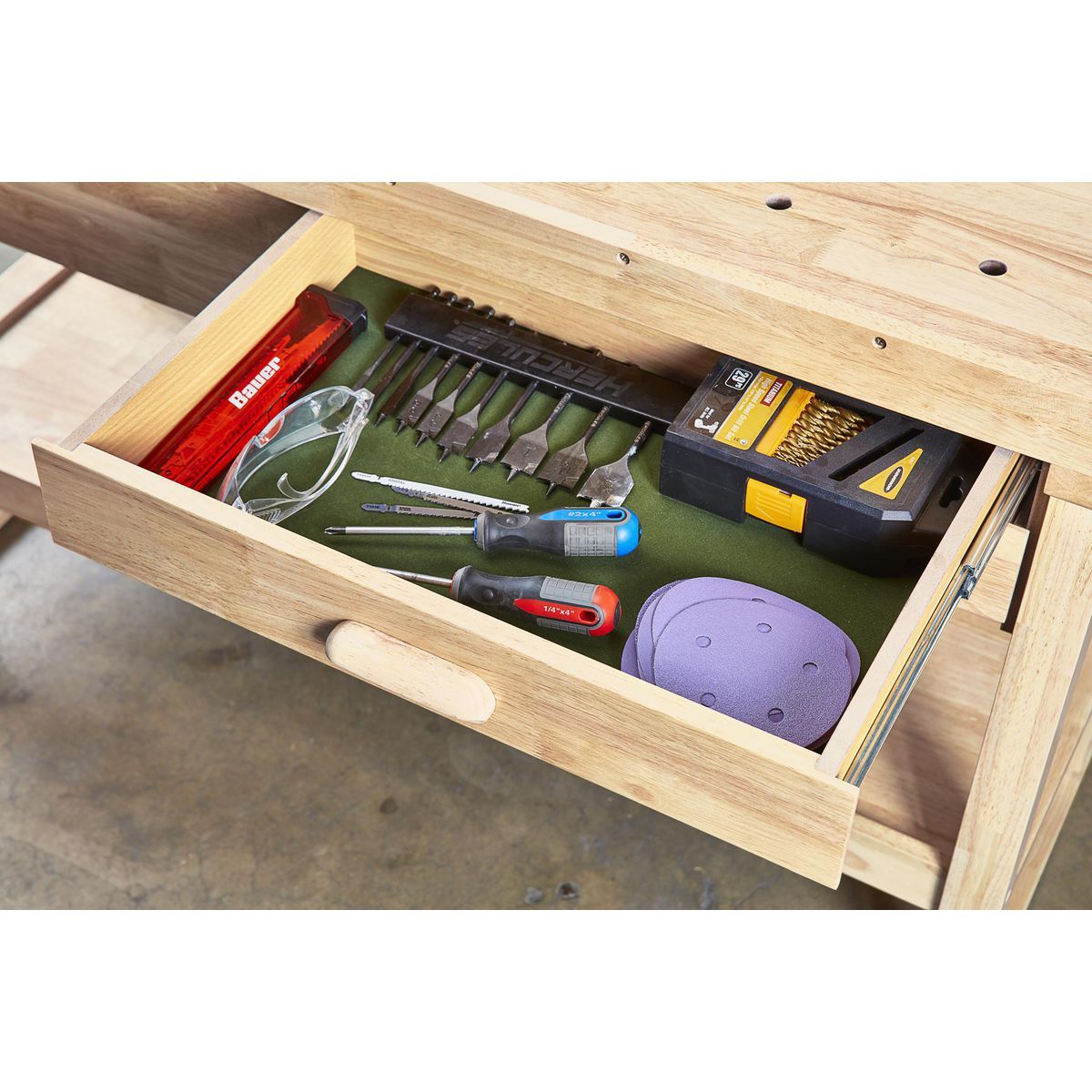 60 in. 3-Drawer Hardwood Workbench J404699