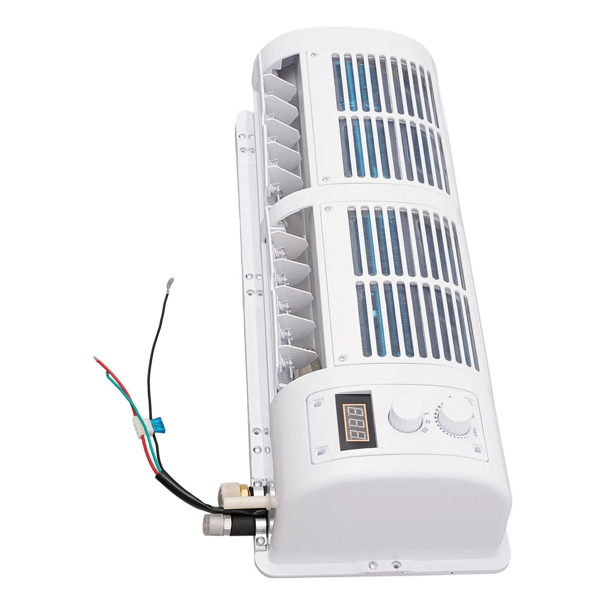 12V Car Air Conditioner Cooling Fan 3 Speeds LCD Display Q281550