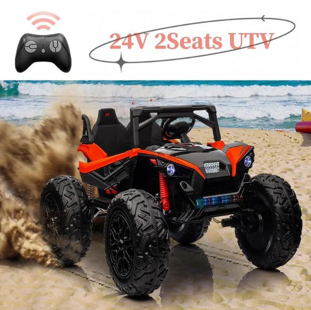 24V Ride on Car 2 Seats UTV with Remote Control J1199