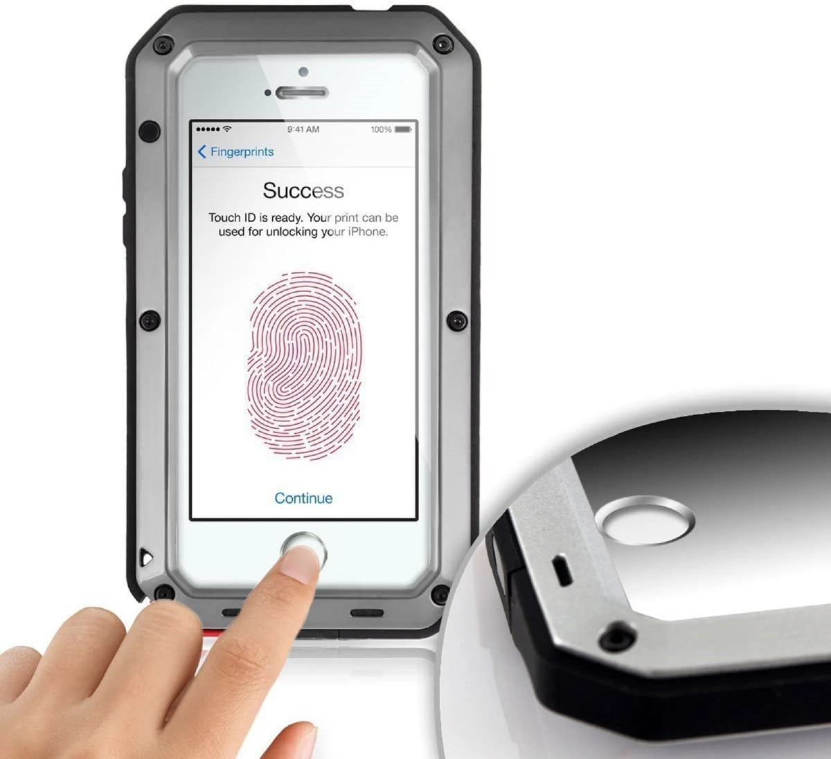 Heavy Duty Shockproof Aluminum Metal Case for iPhone 6 Plus B837