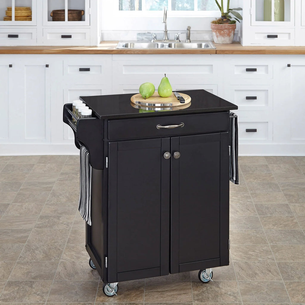 Off White Wood Kitchen Cart I978123