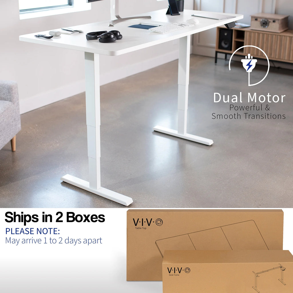 Electric 71” x 30” Stand Up Desk Workstation, White D59213