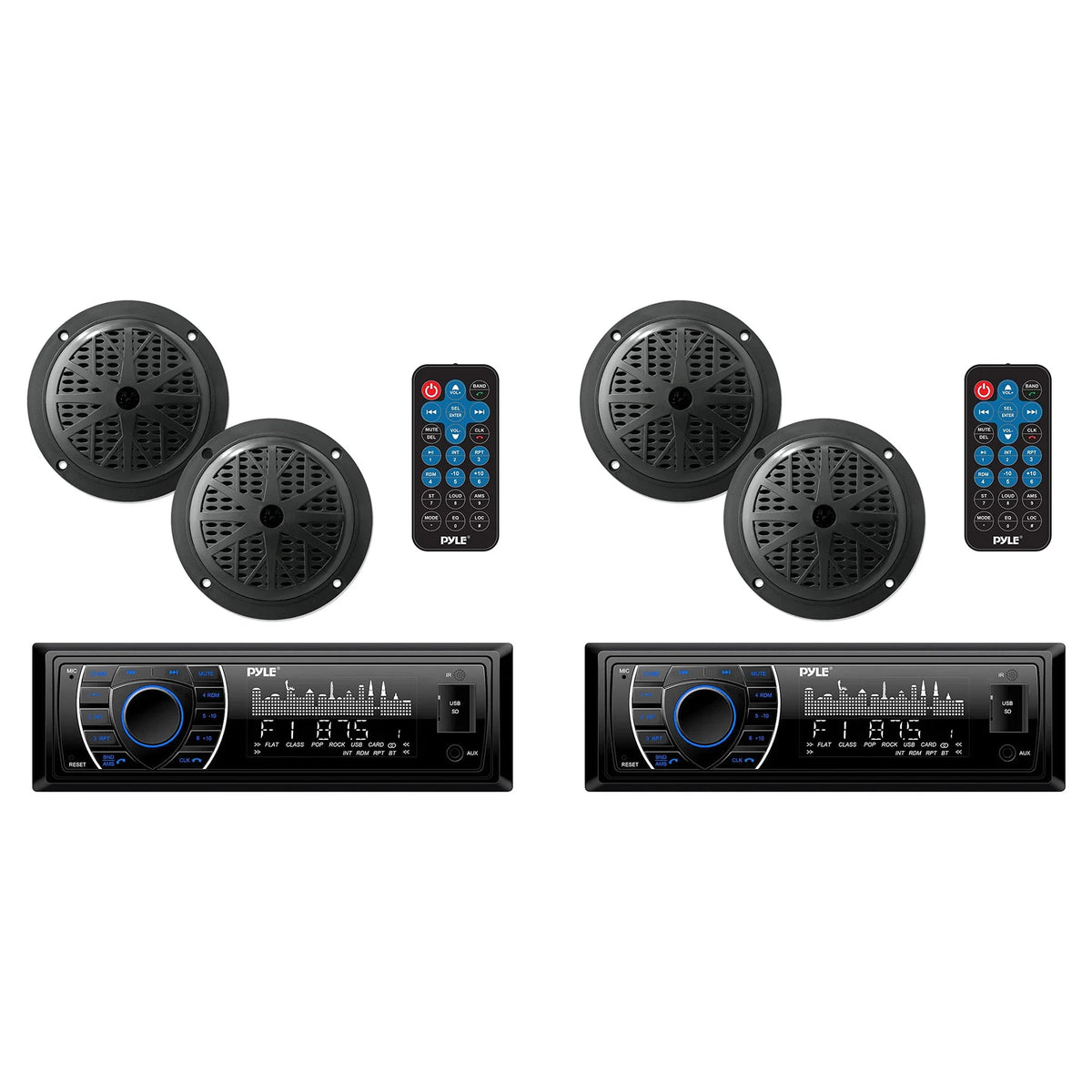5.25 Inch Bluetooth Marine Receiver Stereo & Speaker Kit V511564