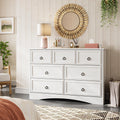 Gray 7 Drawer Wood Dresser Q75288