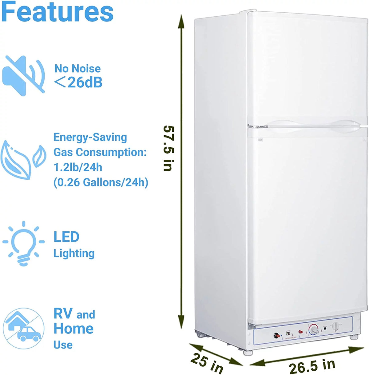 6.5 Cu ft Propane Refrigerator S490715