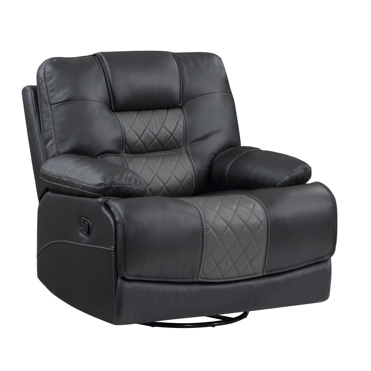 Faux Leather Swivel Glider Reclining Chair J90820