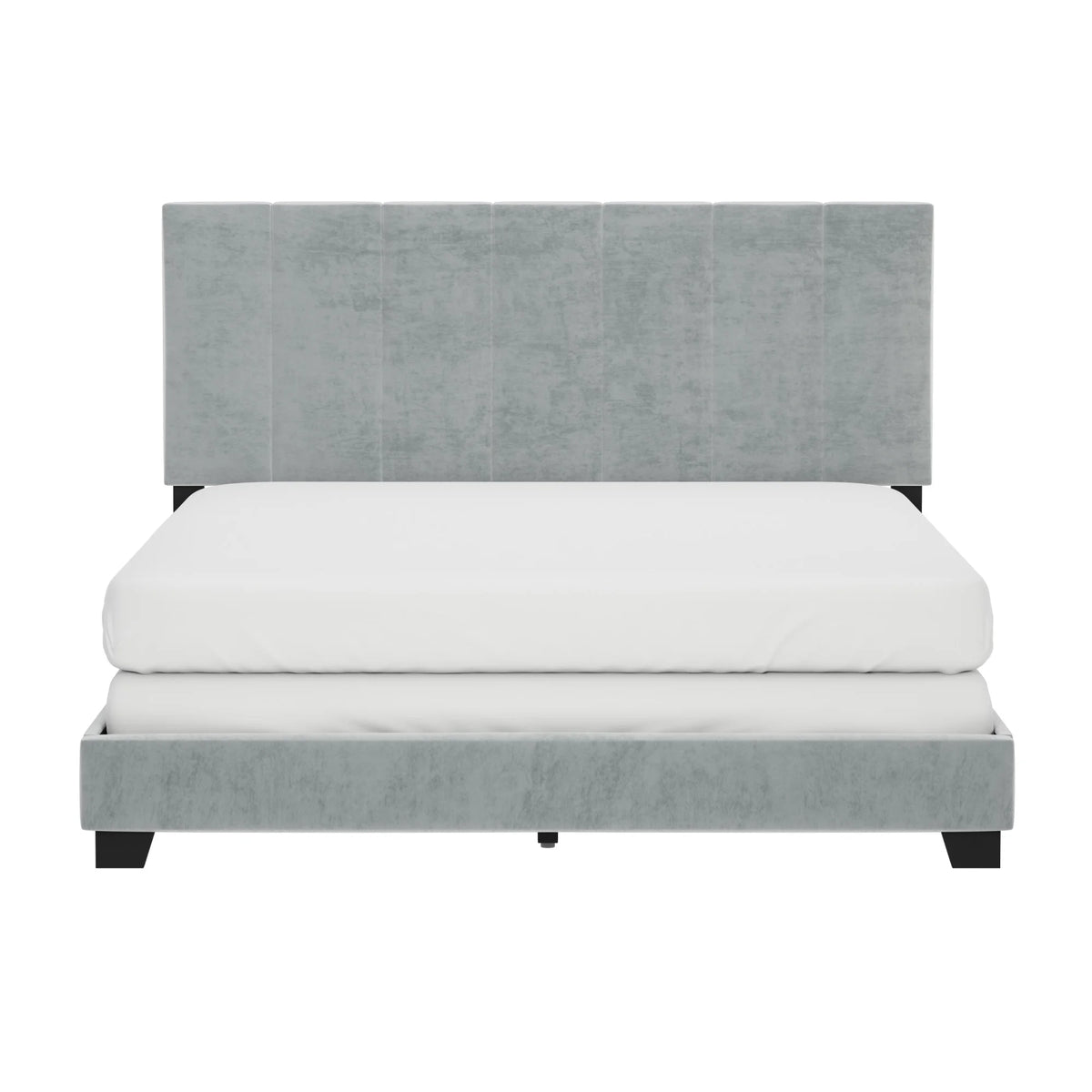 Platinum Gray Upholstered Queen Bed G370